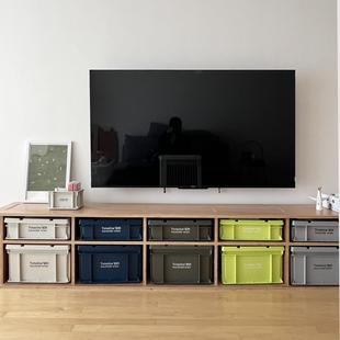 HTAP收纳箱 露营车载居家叠层工业风多功能储物整理盒移动柜