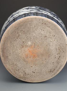 大明宣德青花双龙戏珠大缸彷古瓷器古董古玩收藏品包老老货老物件