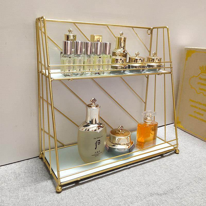 网红高颜值化妆品收纳盒浴室梳妆台桌面卫生间洗漱置物架轻奢,收纳整理,桌面收纳盒,淘宝优惠券,粉丝福利购,淘宝优惠卷