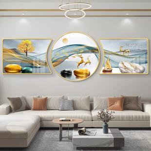 现代极简主义客厅装饰画,平易近人的奢华典雅沙发背景墙挂画,高