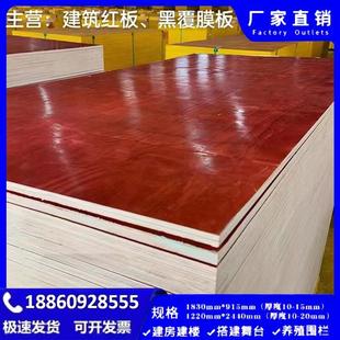 建筑模板工程板竹胶板小红板黑板覆膜板松木板木工板多层板胶合板