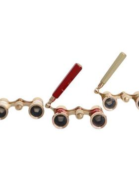 简约现代双筒望远镜摆件样板间售楼处家居玄关柜书房轻奢软装饰品