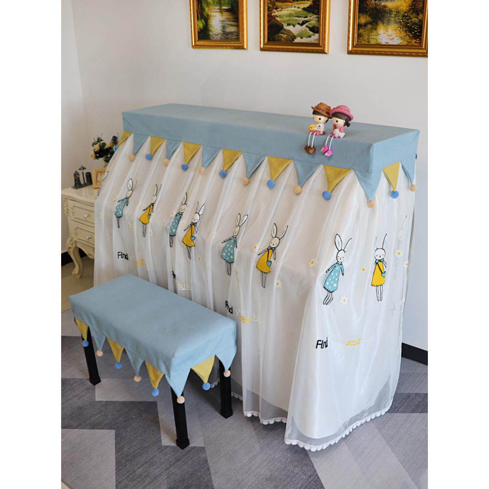 钢琴罩新款欧式大气全罩现代简约高档钢琴凳套罩防尘罩盖布钢琴套