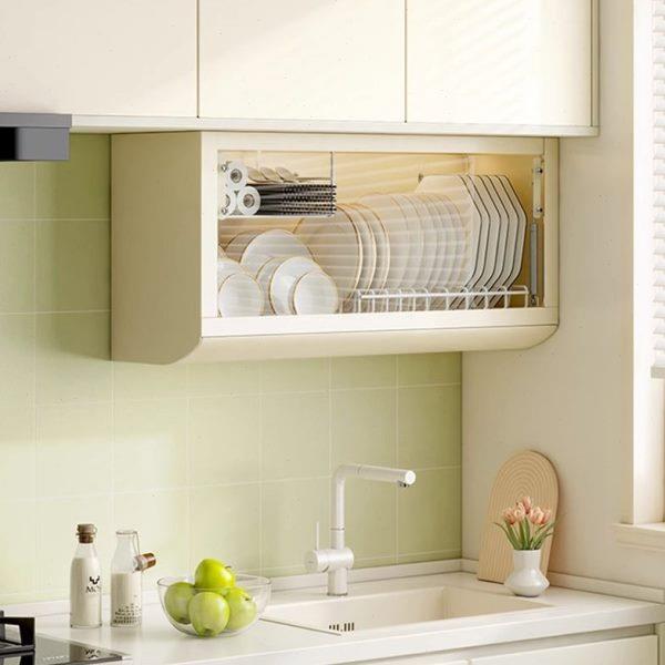 沥水架家用壁挂式碗柜多功能碗架碗碟挂墙置物架厨房放碗筷收纳盒