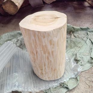 原木凳子手工树桩圆木凳树墩底座服装店摆件家居北欧风客厅茶几