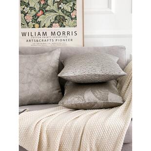 抱枕套55x55cm大尺寸床背客厅沙发后背靠垫阳台飘窗靠枕不含芯灰