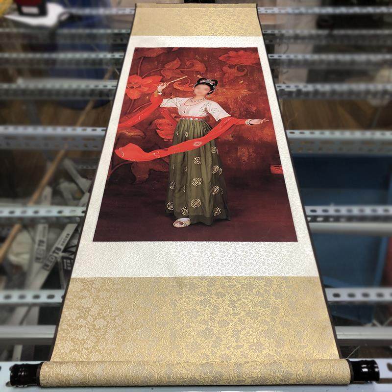 写真照片婚纱照来图定制聚会照签到卷轴丝绸卷轴挂画全家福卷轴画