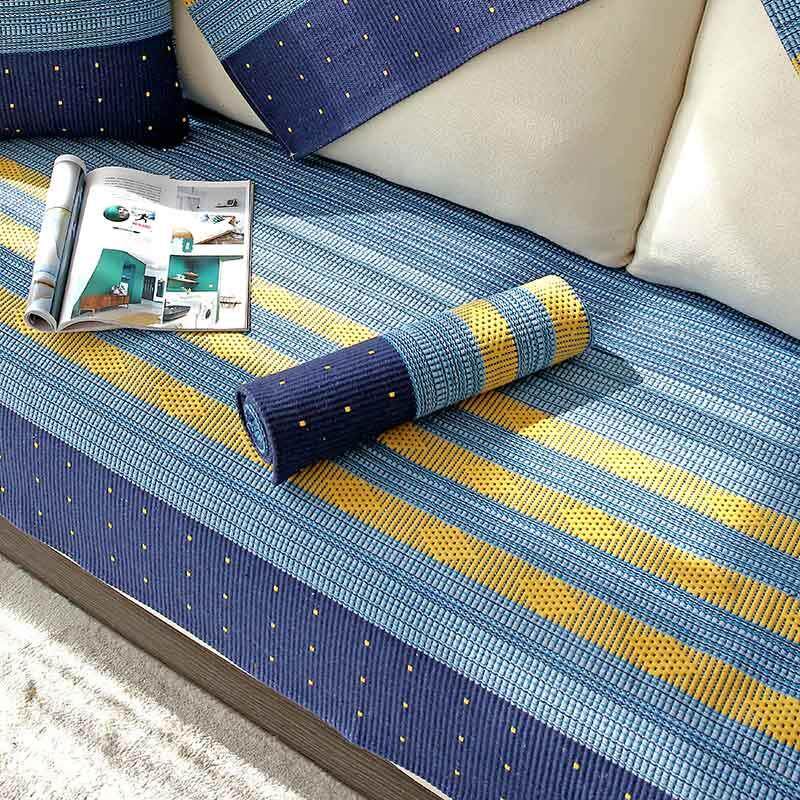 北欧简约沙发垫四季棉麻夏天款老粗布现代亚麻布艺通用套罩巾夏季