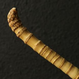 优质手工天然十余年,满钉,老罗汉竹藤,竹拐杖,竹棒,竹根