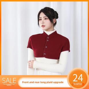 采购产品羊毛衬里长肩垫，颈椎背心，男女保暖睡背心，中老年人坐