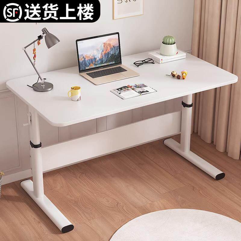 升降桌台式电脑桌学生家用学习桌写字儿童书桌手摇调节可升降桌子