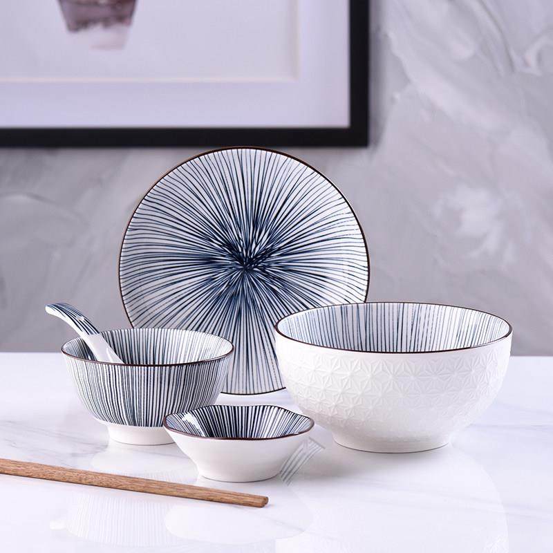 单人食陶瓷餐具套装北欧一人食堂饭碗盘子网红ins复古情侣碗6件套,餐饮具,碗,淘宝优惠券,粉丝福利购,淘宝优惠卷