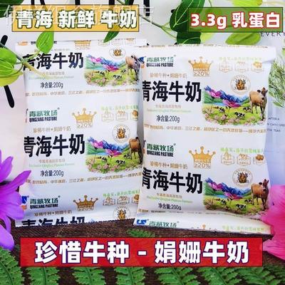 青海牛奶青藏牧场娟姗牛奶娟珊纯牛奶16袋箱生牛乳儿童营养早餐奶