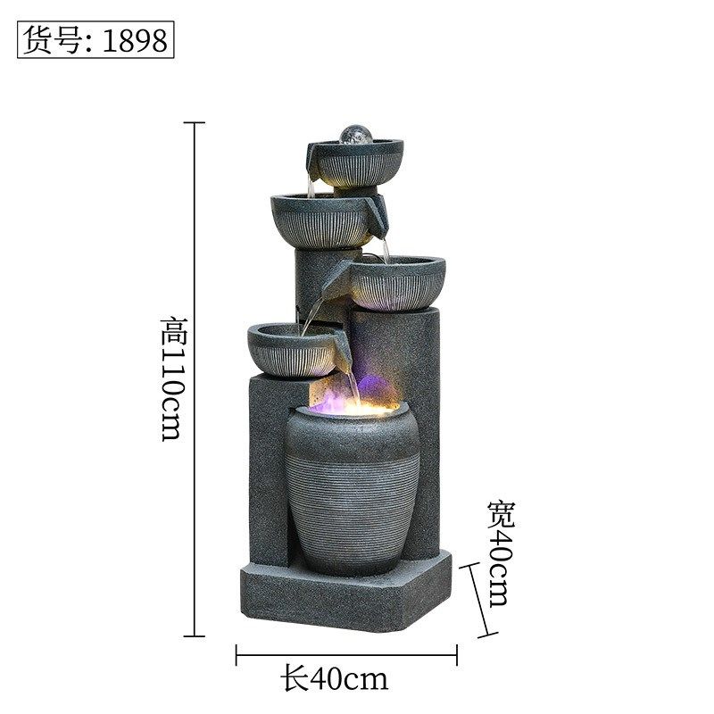 欧式流水摆件循环水生财客厅加湿器山水景观简约现代假山喷泉造景