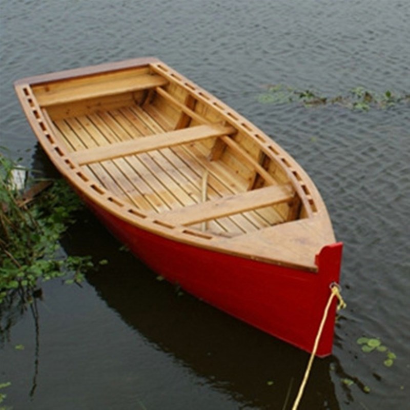 欧式木船 一头尖手划装饰船 水上乐园观光旅游船