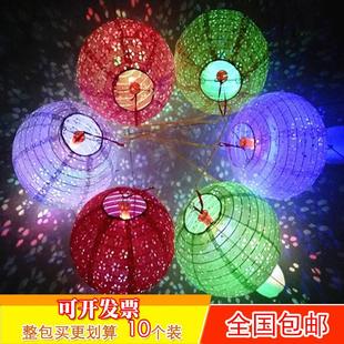 饰户外 2U8K纸灯笼儿童手提发光幼儿园跳舞中秋节日布置用品国庆装