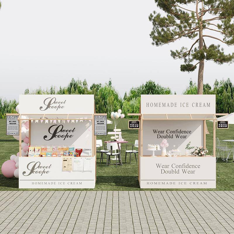 户外景区文创可移动摆摊架夜市美食街小吃促销架集市大型活动架子