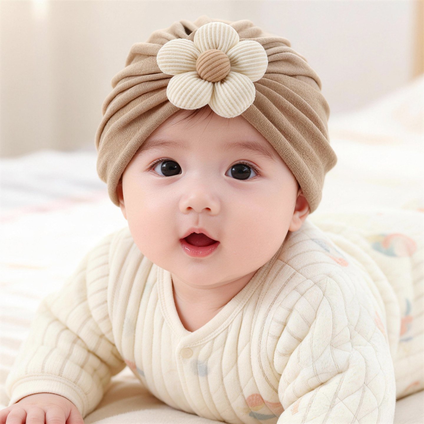 婴儿帽子春秋季薄款宝宝女胎帽护囟门帽洋气无骨护耳帽婴幼儿夏季,童装/婴儿装/亲子装,帽子,淘宝优惠券,粉丝福利购,淘宝优惠卷