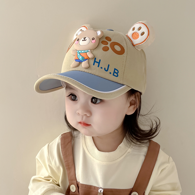 兔七宝儿童帽子春秋季可爱鸭舌帽