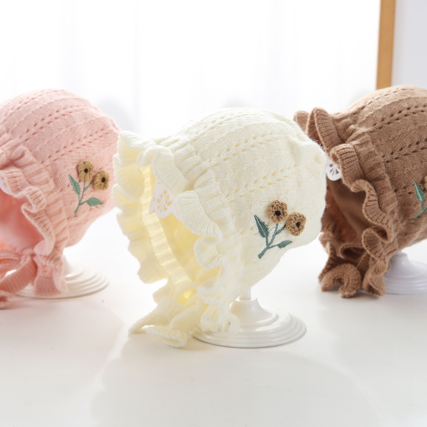 兔七宝婴儿帽子秋冬季洋气护耳帽