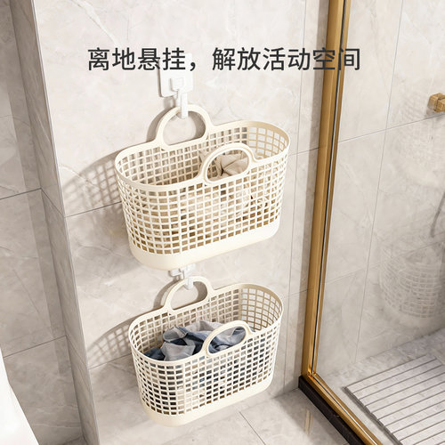 Likeit日本进口脏衣篮壁挂镂空