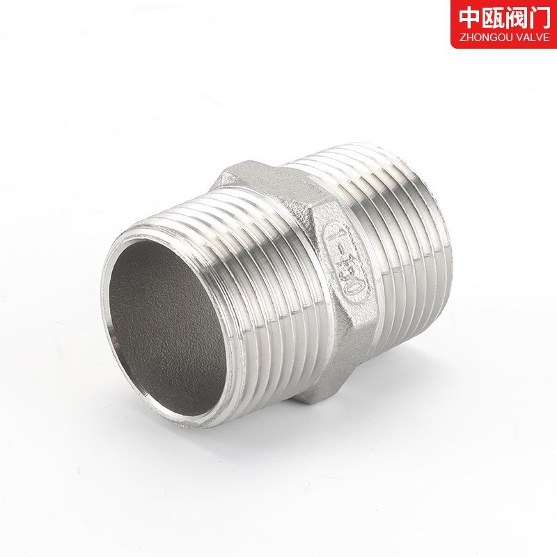 供应304不锈钢六角丝双头对丝外丝接头直接直通内接短接水管