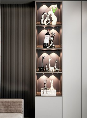 简约陶瓷花瓶摆件客厅酒柜装饰品家居电视柜玄关摆件乔迁新居送礼