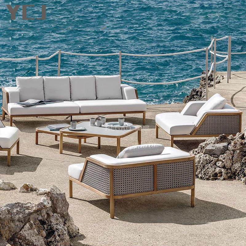 北欧户外庭院沙发休闲藤编实木组合花园别墅阳台休闲椅懒人露天,住宅家具,户外沙发,淘宝优惠券,粉丝福利购,淘宝优惠卷