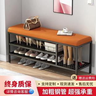 架皮革长条凳子 入户换鞋 凳家用门口轻奢穿鞋 凳进门鞋 柜坐凳一体鞋