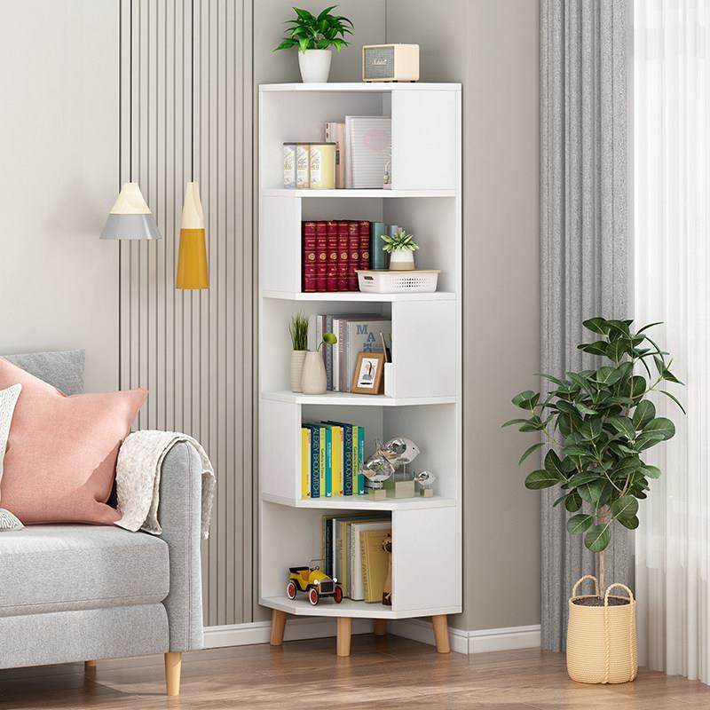 墙角柜小型落地书柜储物柜客厅轻奢实木生态板简易三角形置物架,住宅家具,角柜,淘宝优惠券,粉丝福利购,淘宝优惠卷