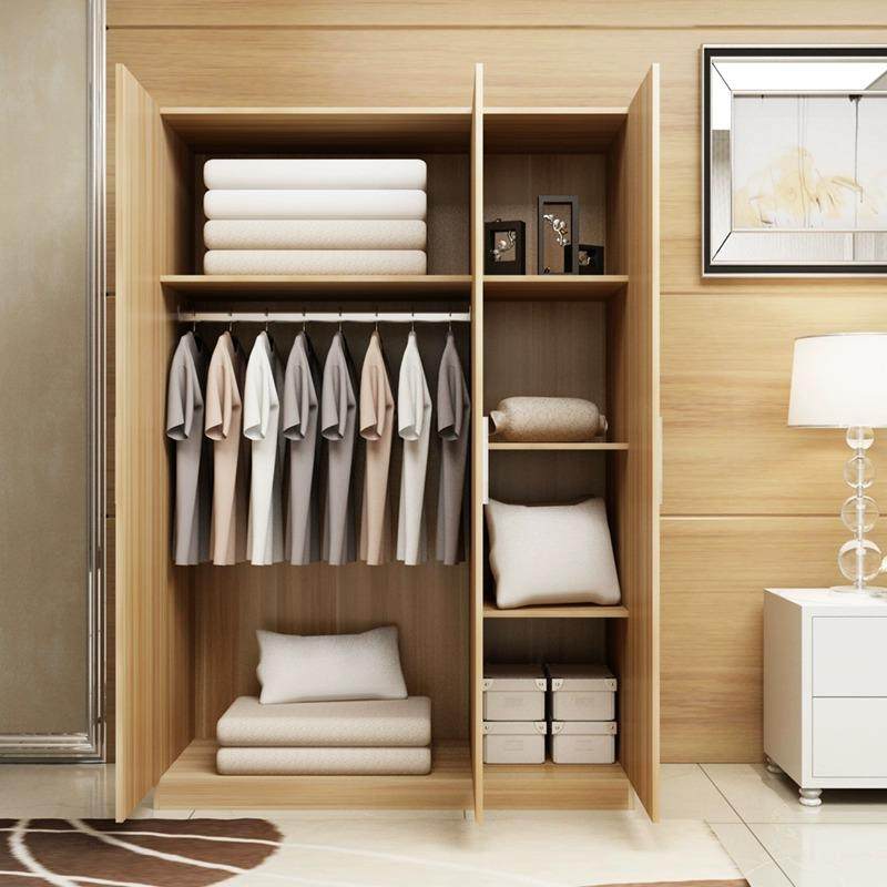 衣柜实木家用卧室简约现代衣橱拉门经济型出租房用简易组装收纳柜,住宅家具,简易衣柜,淘宝优惠券,粉丝福利购,淘宝优惠卷