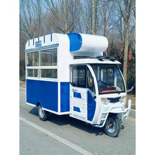 电动三轮小吃车多功能餐车摆摊炸串烧烤麻辣烫煎饼早餐快餐熟食车