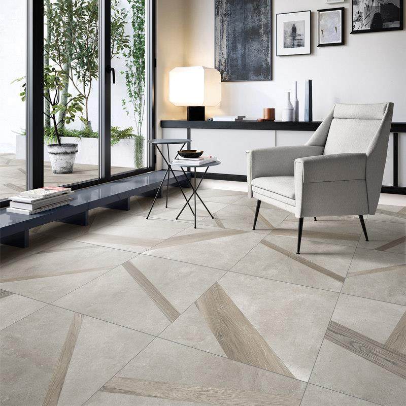 几何拼花砖木纹瓷砖仿古地砖600x600 客餐厅服装连锁店民宿地板砖