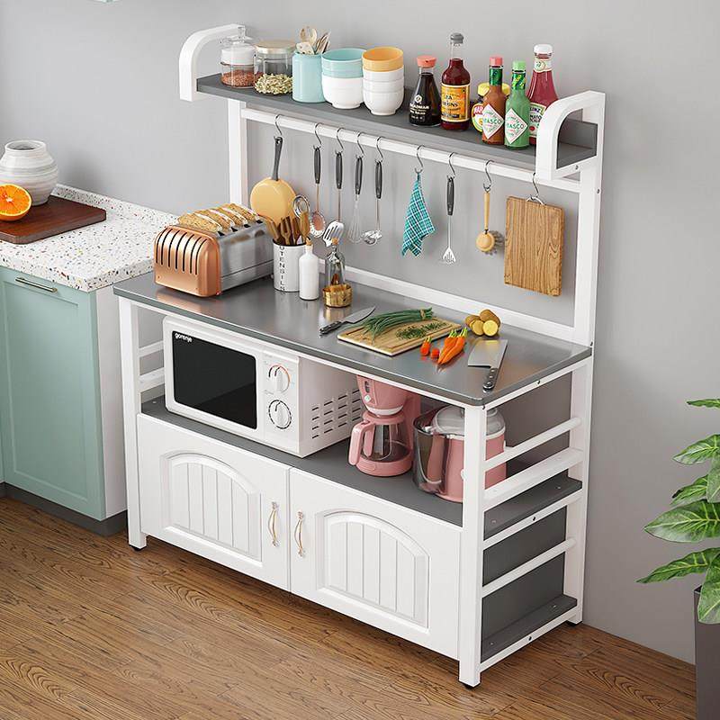 厨房置物架不锈钢操作台切菜桌落地烤箱微波炉收纳架多功能餐边柜,厨房/烹饪用具,厨房置物架/置物柜/角架,淘宝优惠券,粉丝福利购,淘宝优惠卷