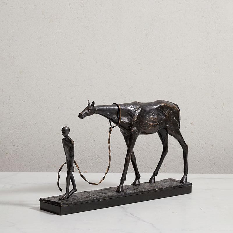 新中式水墨陶瓷花瓶直筒高脚花器酒店客厅插花家居样板间软装饰品