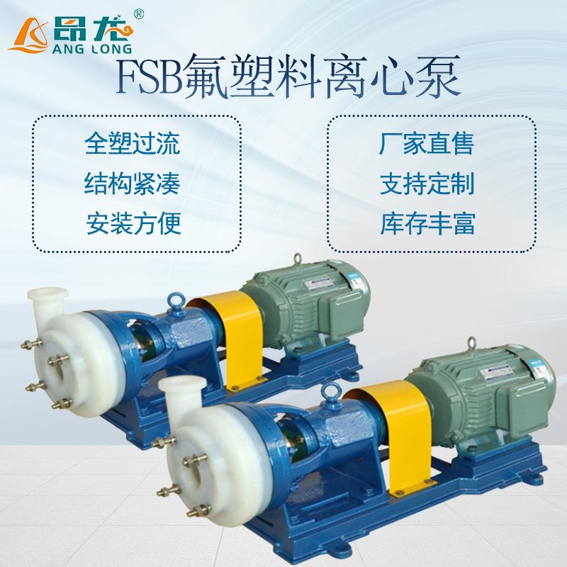 FSB型氟塑料泵65FSB-32L-5.5KW耐磨耐腐蚀离心泵高分子氟塑料泵