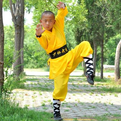 儿童小和尚武术服少林寺武僧练功服装少林功夫训练表演服练武服