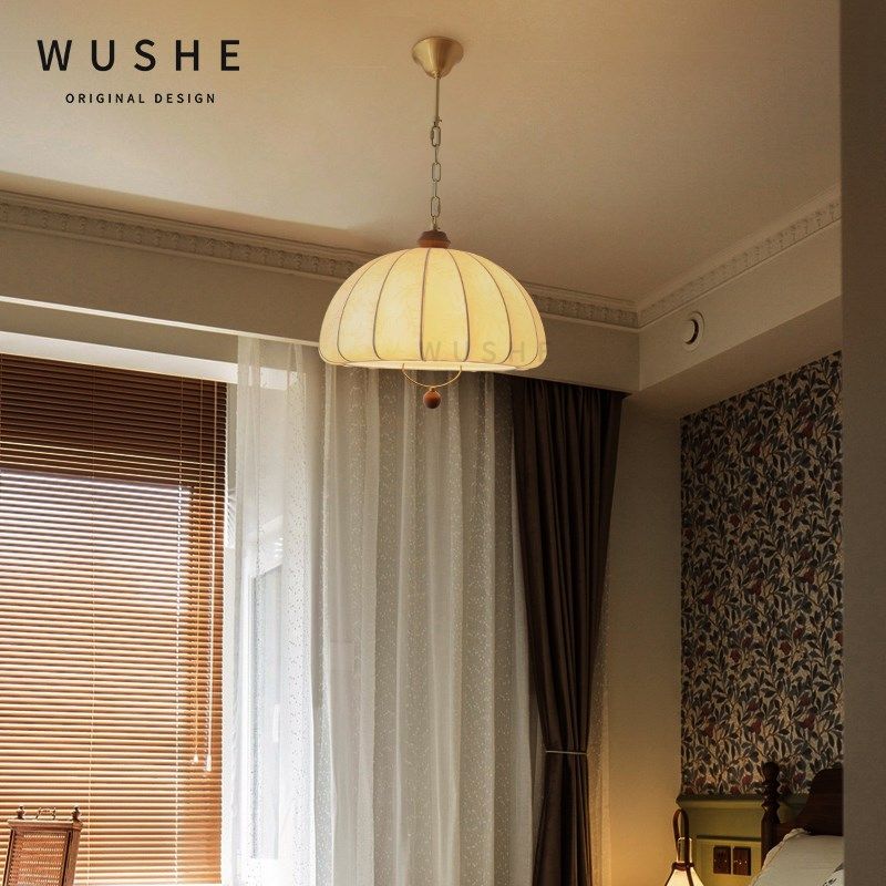 菲罗拉法式中古奶油餐厅吧台升降灯复古美式南洋客厅卧室布艺吊灯,家装灯饰光源,餐厅吊灯,淘宝优惠券,粉丝福利购,淘宝优惠卷