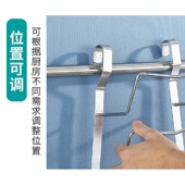 黑色不锈钢沥水锅盖架免打孔挂杆挂钩架墙壁挂式 置物架菜板收纳架