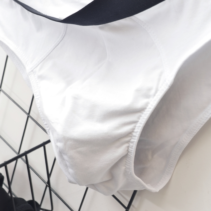 3条装中青年商务男士三角内裤中腰纯色棉质U凸囊袋舒适透气短裤头