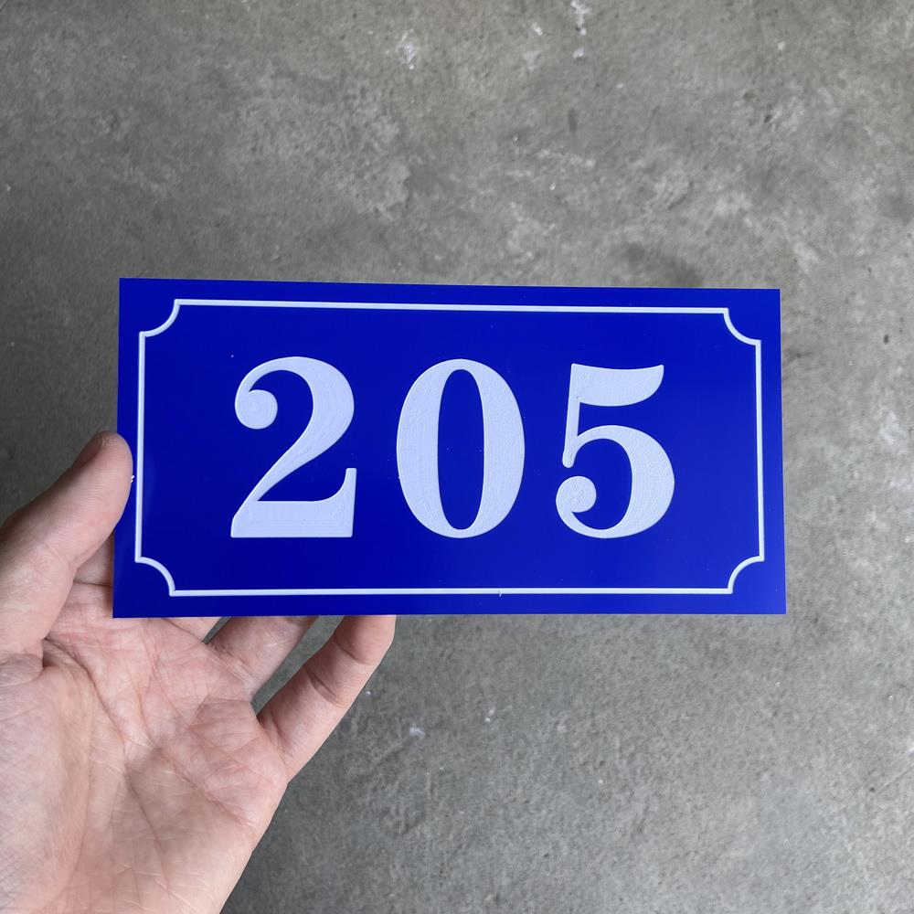 门牌标牌蓝色塑料门牌双色板小区宾馆门牌门贴宿舍酒店门牌指示牌