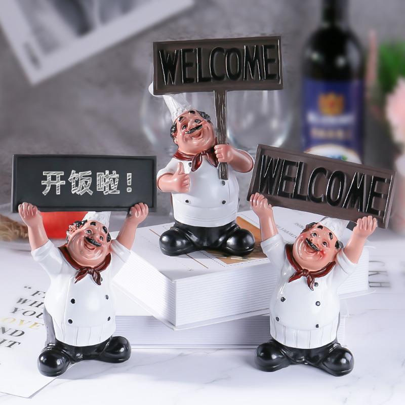 举牌厨师摆件烘焙店酒吧咖啡馆家居摆设礼品装饰精品组合