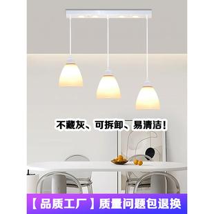高亮度极简风格餐厅吊灯，一字长五头酒店餐桌台灯，柜台上方吊灯