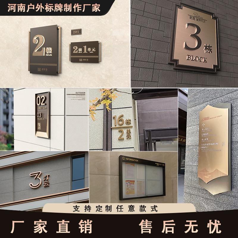 物业小区平面导视标牌地产小区标牌停车场指示牌楼栋单元牌公示栏