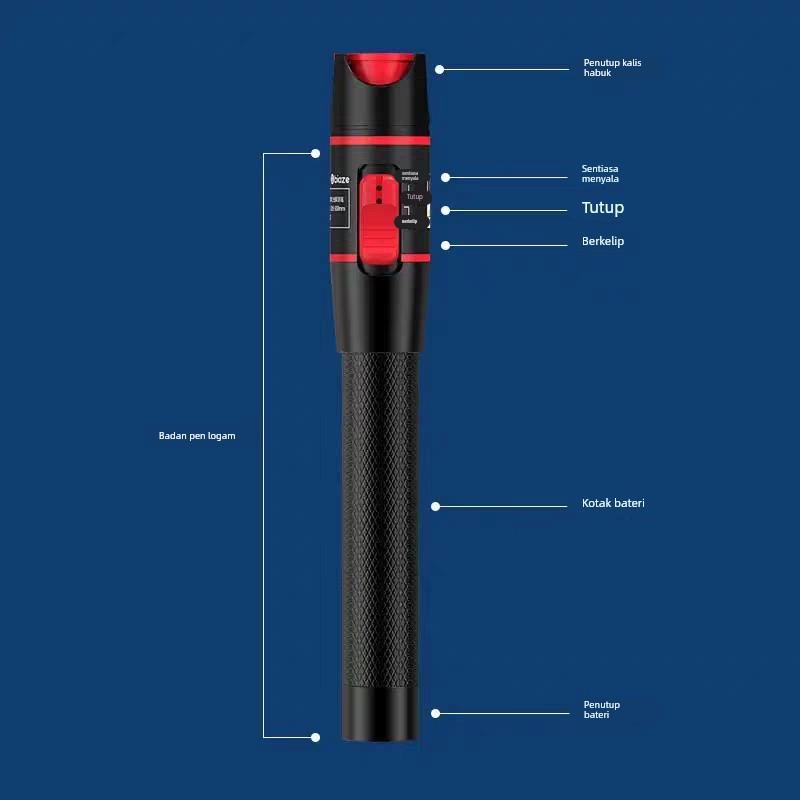 毕亚兹10公里红光光纤测试笔10MW通光笔/故障测试仪探测笔 gj07