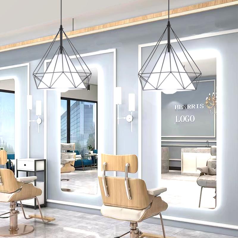 发廊美发店专用钻石装饰创意个性超亮理发店无影复古网红灯具吊灯