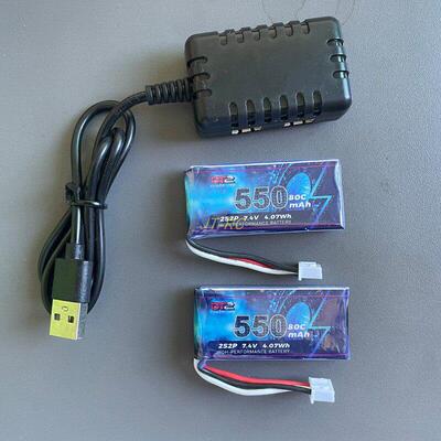 GT2足球无人机锂电池2S 2P 7.4V 4.07WH 80C 550mAh毫安原厂配件