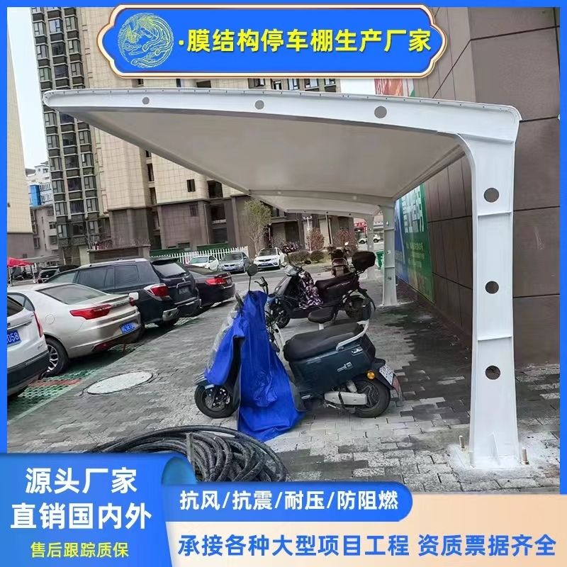 膜结构张拉膜汽车电动棚