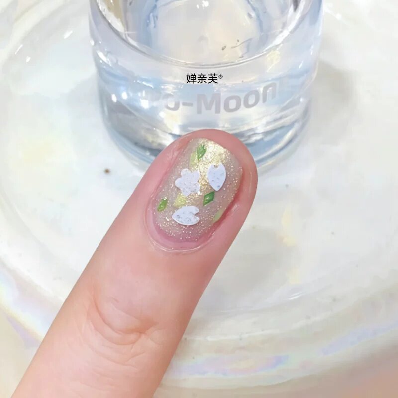 风车茉莉 法式小白花！twomoons美甲指甲油2026新款免烤速干可撕