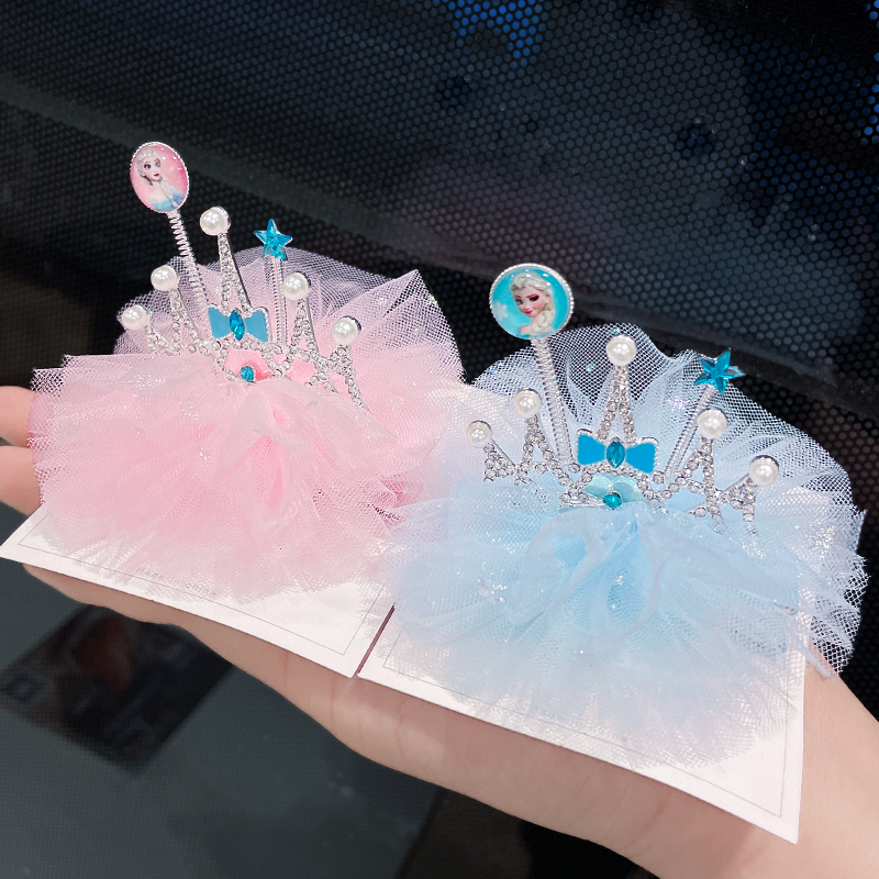 可爱超萌宝石皇冠头饰儿童发夹宝宝夹公主发饰小女王冠孩发夹女童